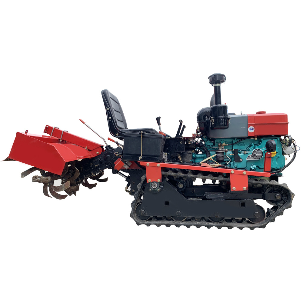 High Power Tractor Crawler Rotary Cultivator Manual Cultivator Plowing with Track List Price