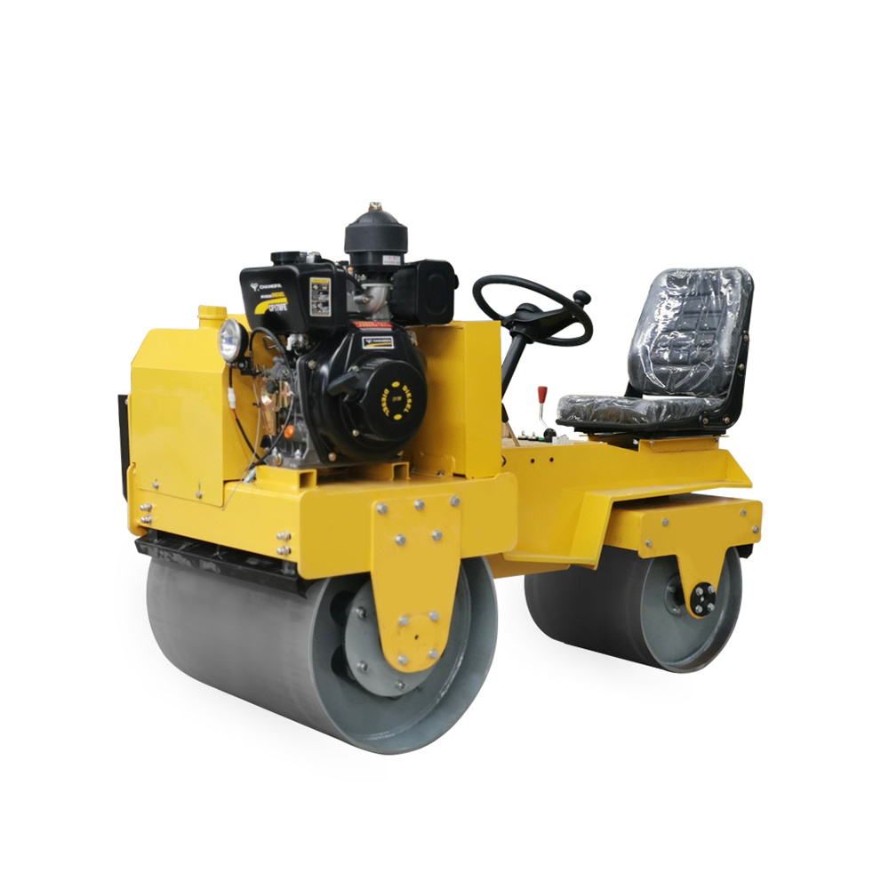 Intelligent Control Double Drum Mini Road Compactor Roller for Sale