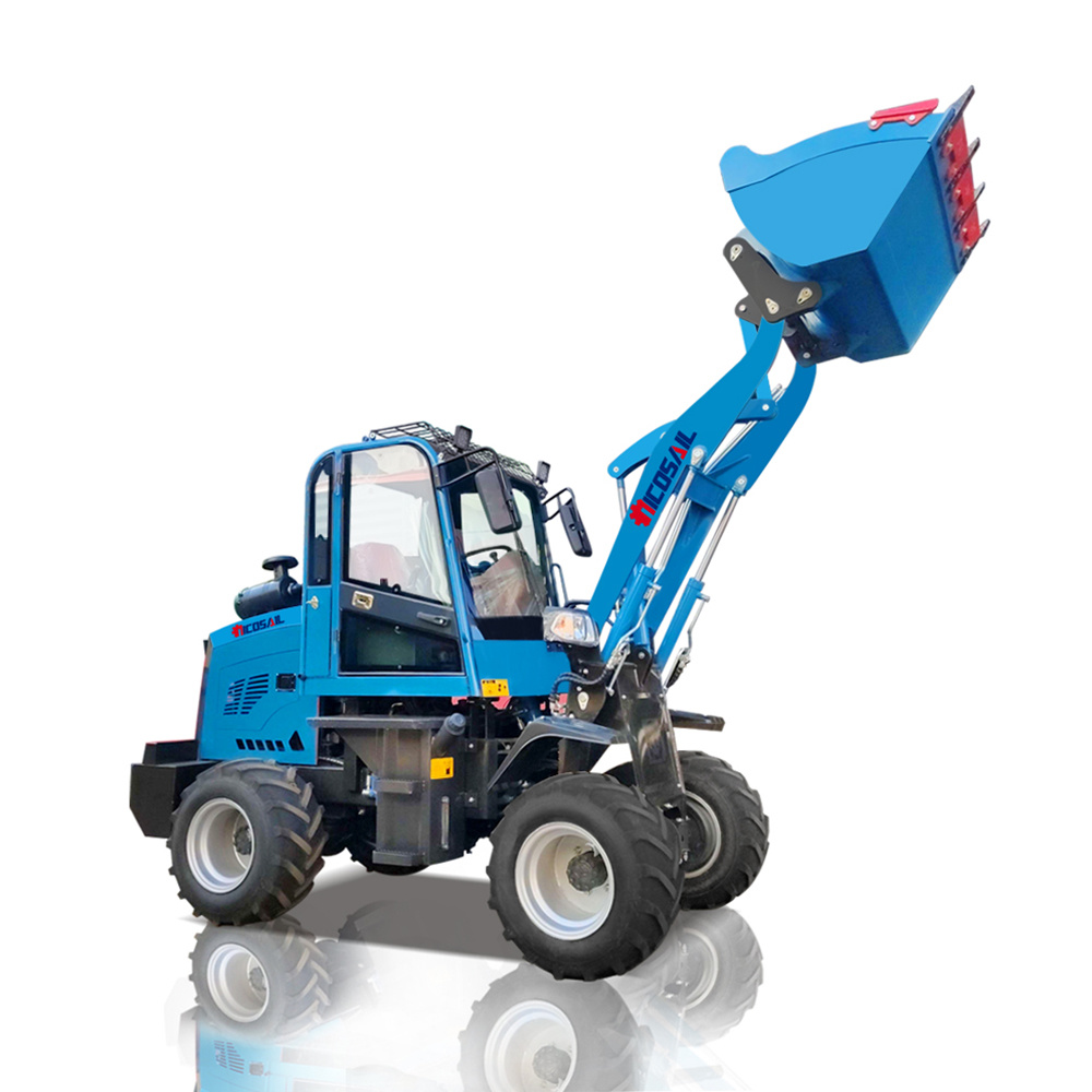 
                Estrutura resistente de 0,6 ton 0,8 ton 1 Ton Mini carregadora de rodas com Snow Plough
            