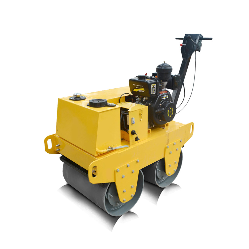 Sturdy Structure Drum Roller Walk Behind Road Roller Manual Vibratory Road Roller