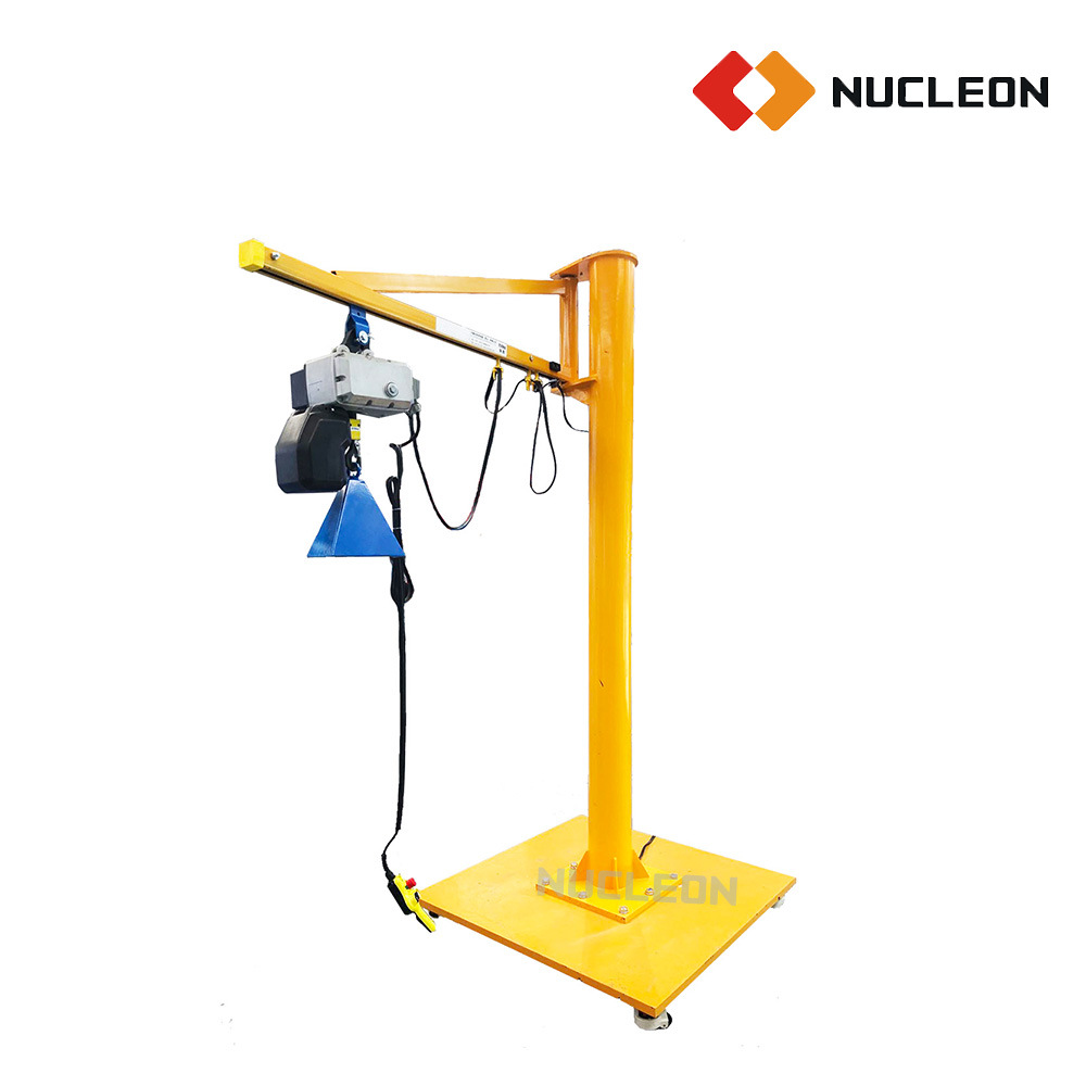 CE Certified 100kg Portable Moveable Jib Crane with Travelling Caster Wheels