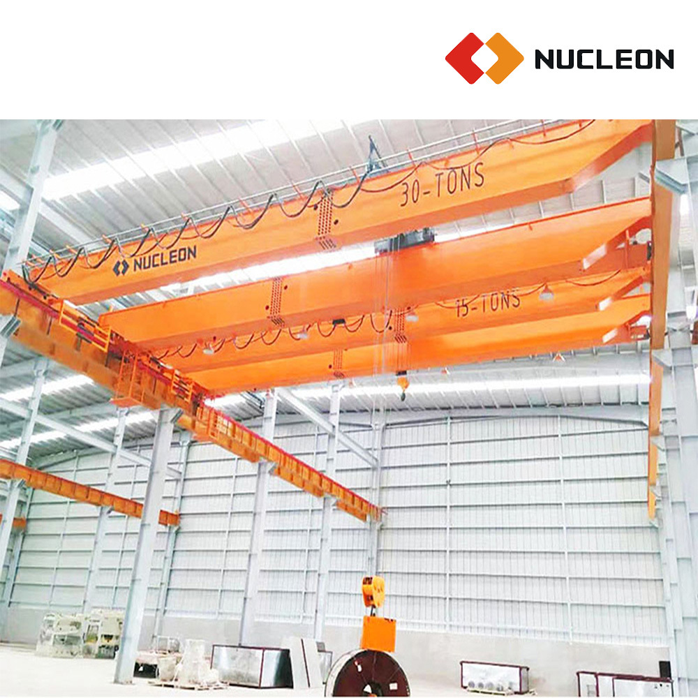 CE Certified Industrial 30t Double Girder Bridge Crane for Cable Manufacturing Shop