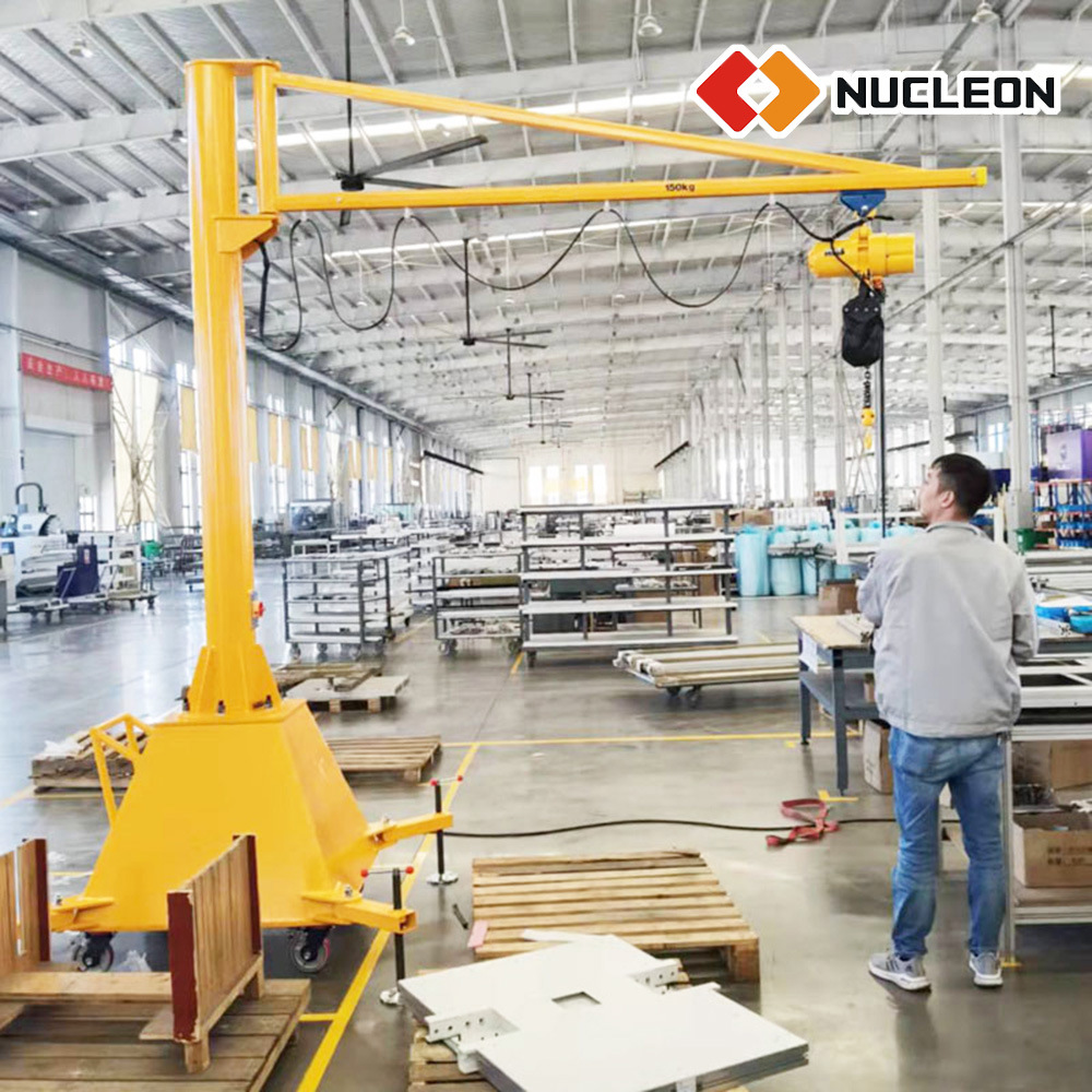 China 
                Flexible Caster Wheels Moving Mobile Portable Electric Jib Crane 500 Kg with CE Certificate
             supplier