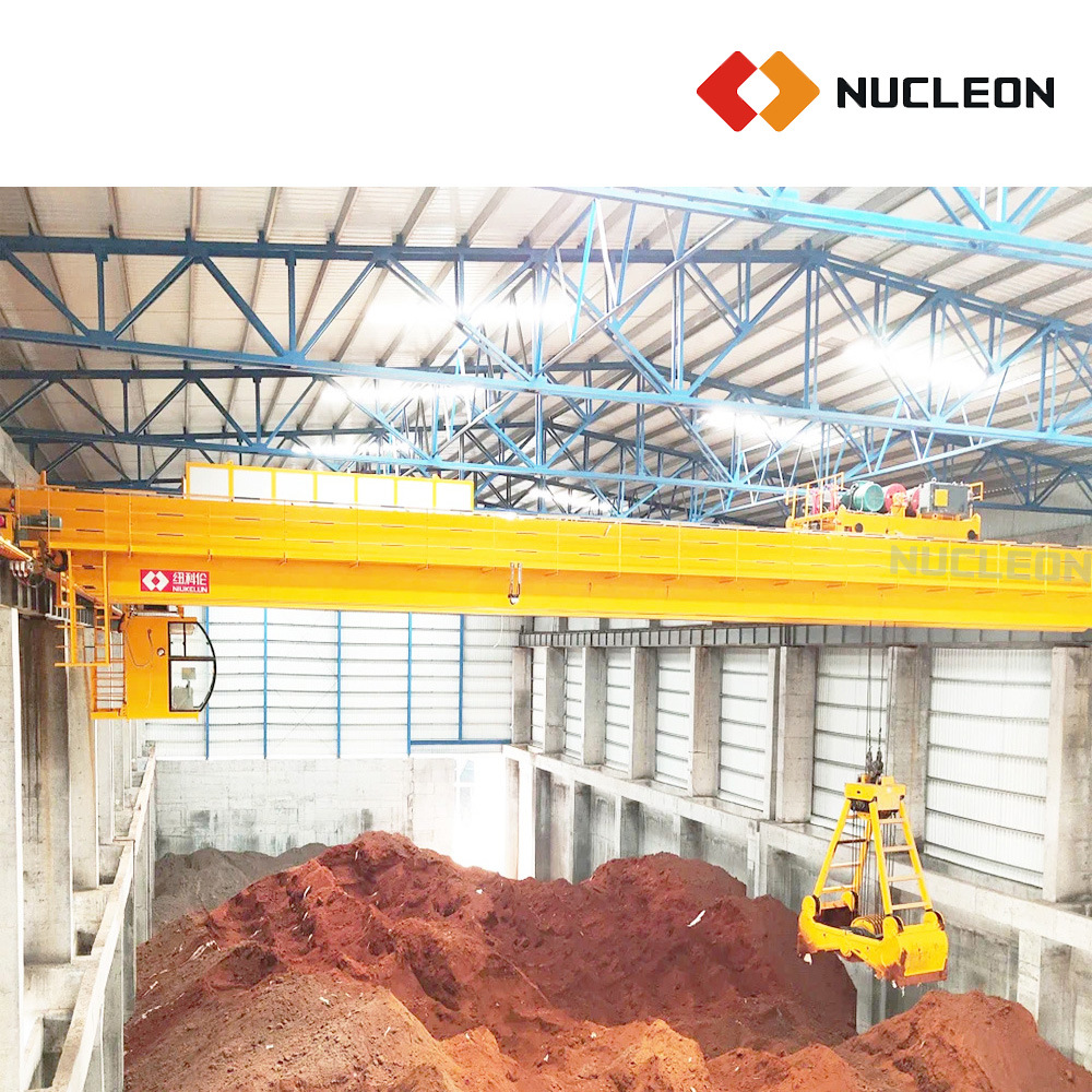 China 
                Heavy Duty 20 30 Ton Double Girder Electric Overhead Travelling Crane with Lifting Beam Hydraulic Grab for Coil Bar Plate Scrap Handling in Steel Rolling Mill
             supplier