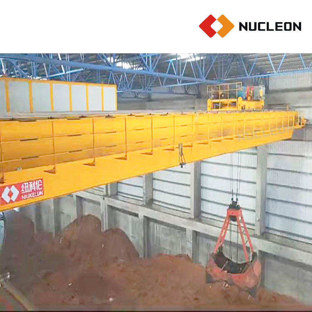 
                Indoor Landfill Shop 5t - 20t Hydraulic Grab Operated Double Girder Eot Crane for Refuse Processing
            