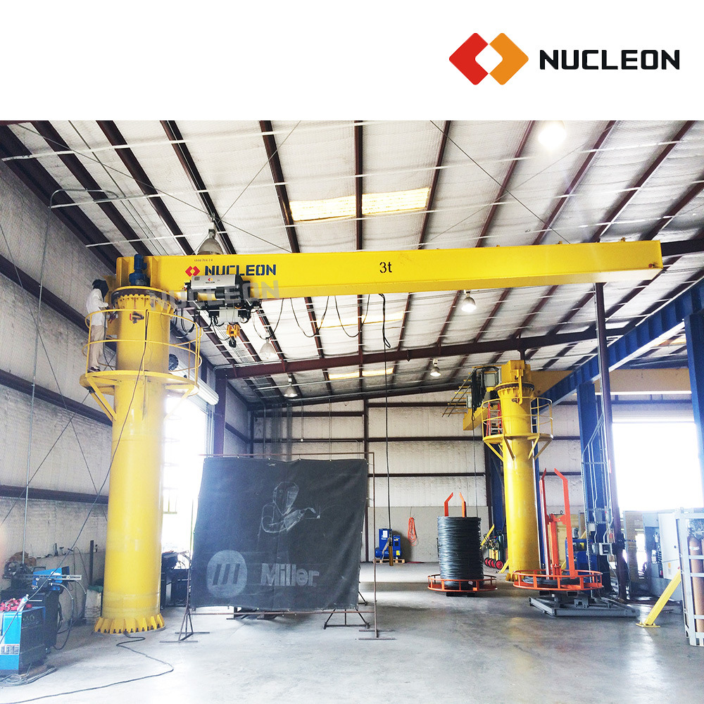 China 
                Industrial Footing Column Mounted Long Boom Reach 3000kg Jib Crane for Machinery Maintenance Workshop
             supplier