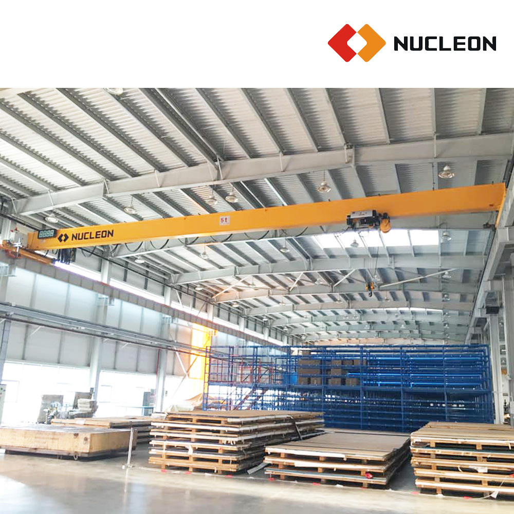 
                Nucleon 1 - 12.5 Ton viga única de alto rendimiento de los gastos generales de la grúa para el manejo de maquinaria de construcción de viaje
            