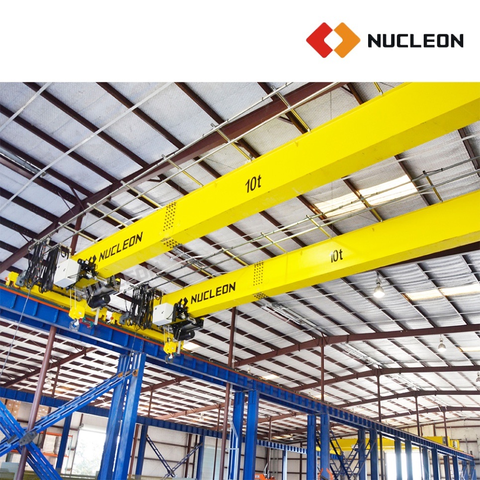 
                Nucleon 2 ton 3 ton 5 ton guindaste de 10 ton Monorail operado Single girder EOT Overhead Bridge Crane for Oficina & Armazém
            