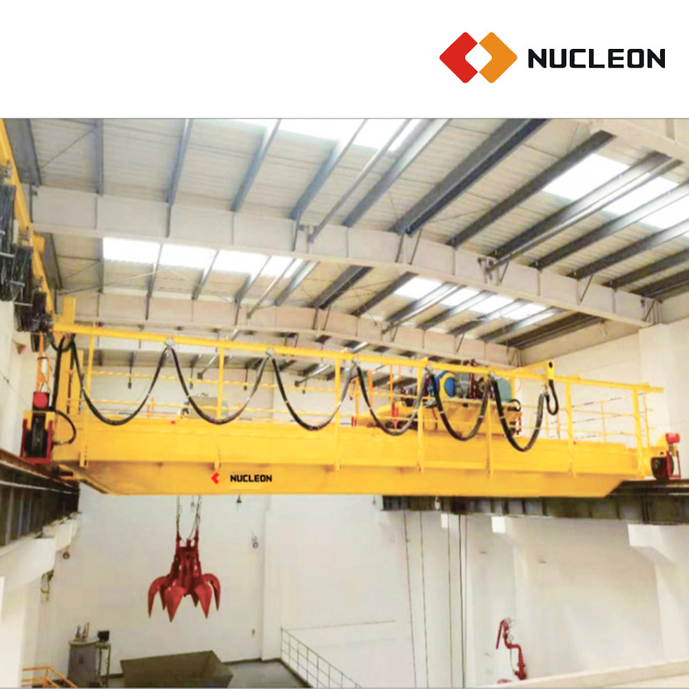 
                Nuclei Custom Waste Handling Double Girder Electric overhead kraan met Pak voor vuilniscentrum
            