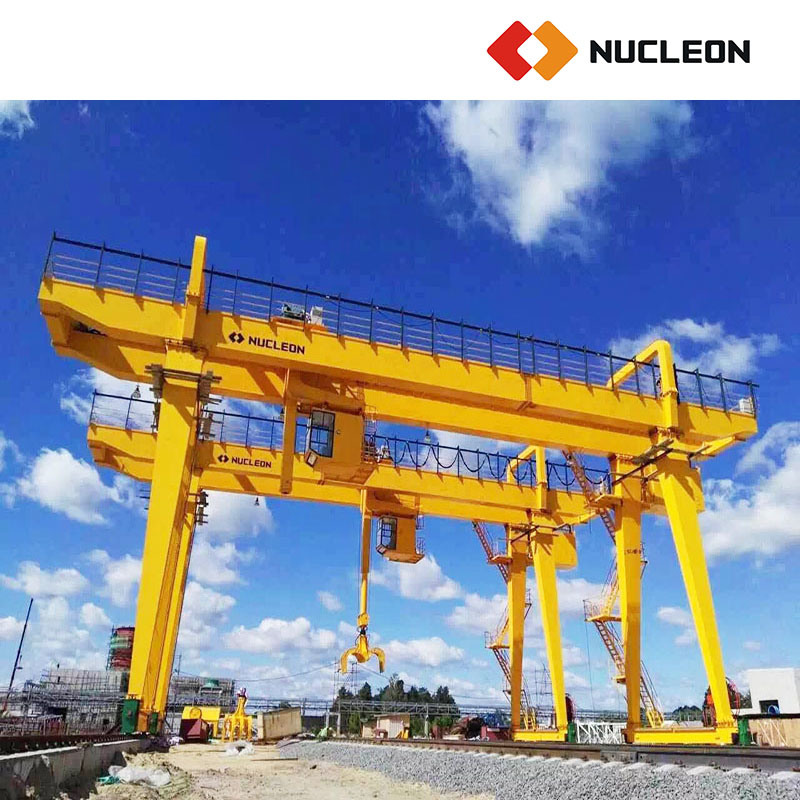
                Nucleon Heavy Duty Outdoor Storage Yard 10 Ton Rail Mounted Gantry Crane for Scrap Handling
            