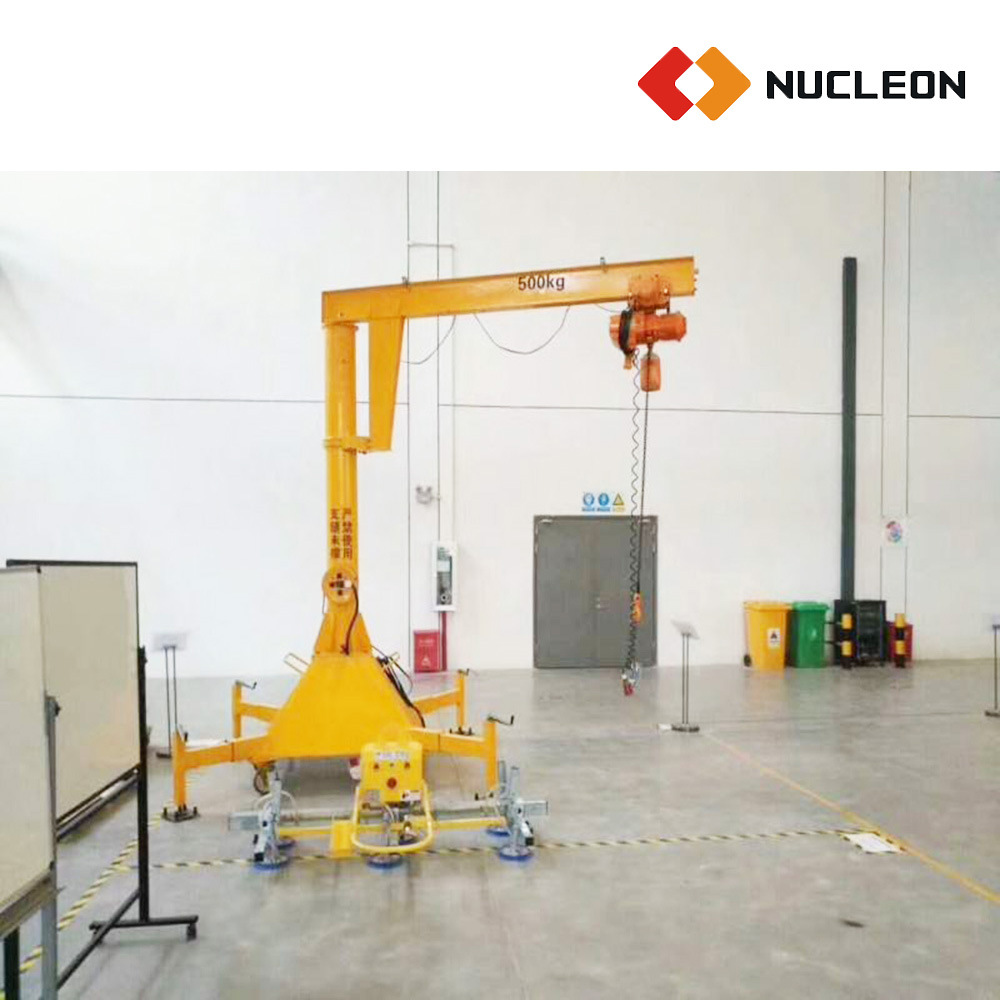 China 
                Nucleon High Quality 100kg 200kg 300kg 500kg Free Stand Shop Moving Jib Crane with CE Certificate
             supplier