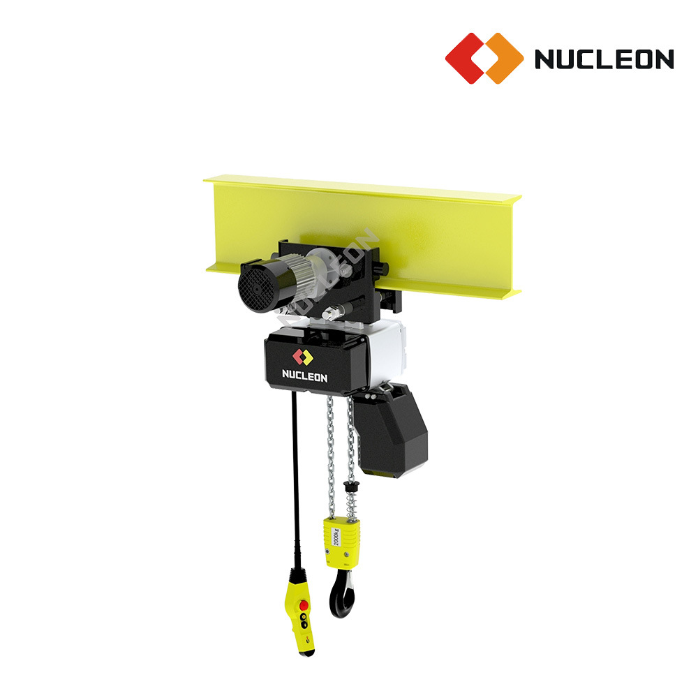 Nucleon High Reliable Maintenance Free 1 Ton Electric Chain Hoist with Manual Electric Trolly