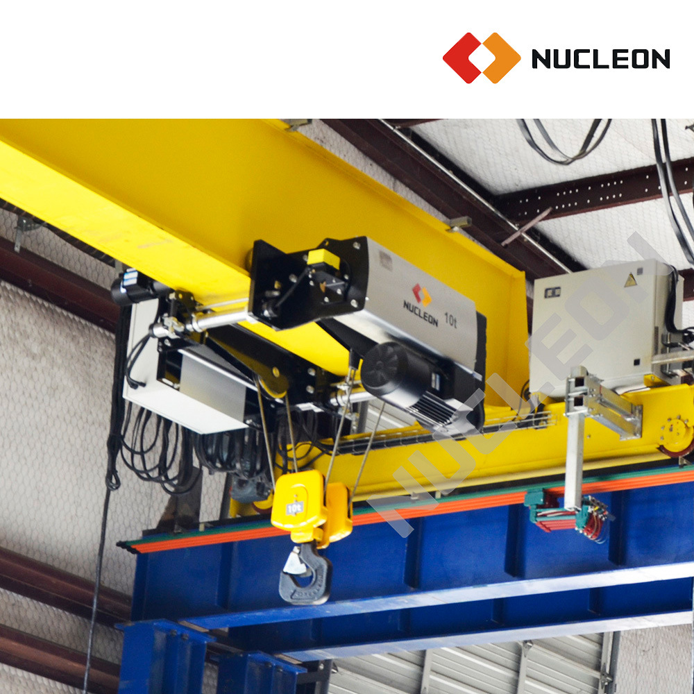 China 
                Nucleon 낮은 헤드룸 5톤 전기 와이어 로프 호이스트 단일 기더 브릿지 크레인
             supplier