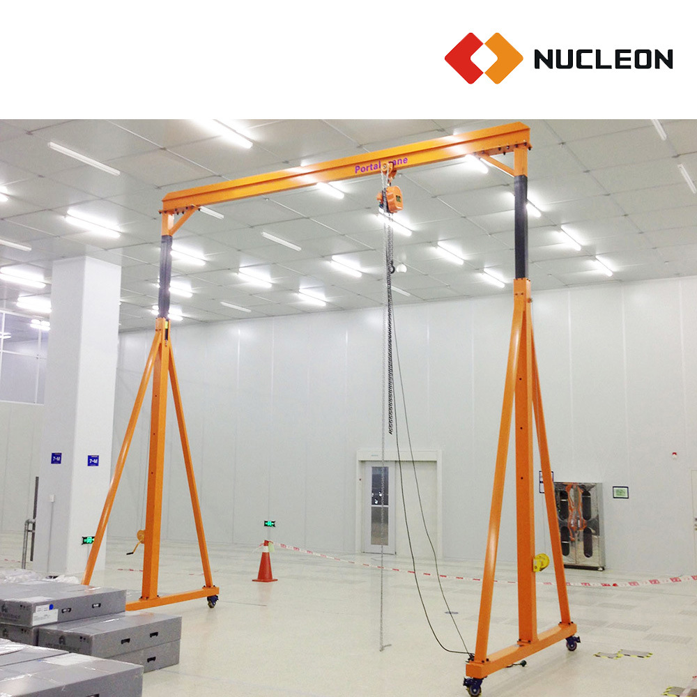 China 
                Nucoon Portable A Frame Steel Gantry Crane 1 ton voor Verkoop
             leverancier