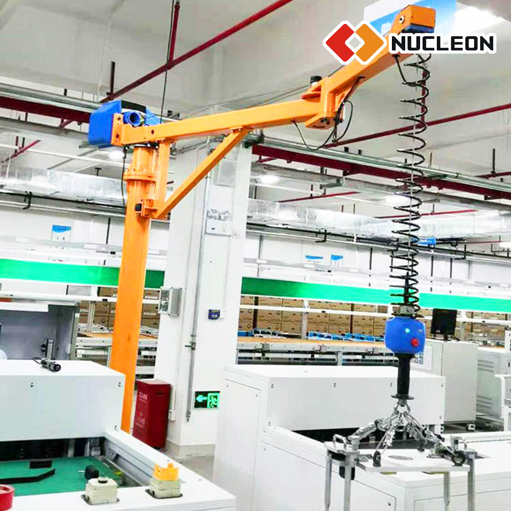 Workstation Specialized 500kg Floor Mounted Articulated Jib Crane with Jointed Cantilever Arm