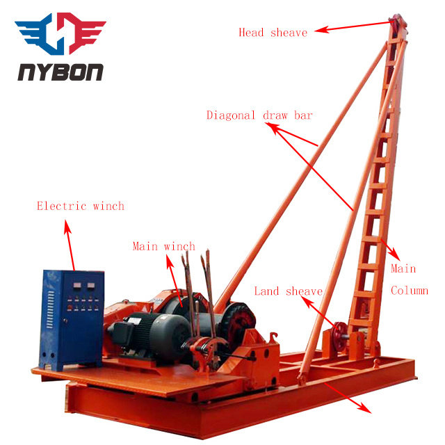 1.5m Punching Diameter Wire Rope Free Fall Drop Hammer Pile Driver for Bridge Foundation