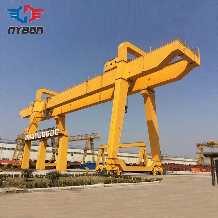 China 
                50 Ton Rail Mounted Double Girder Gantry Crane
             supplier