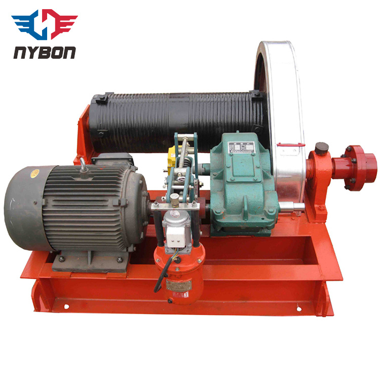 China Manufacturers Supplier Lifting Equipment Hydraulic Drum Brake Electric Winch with Wire Rope