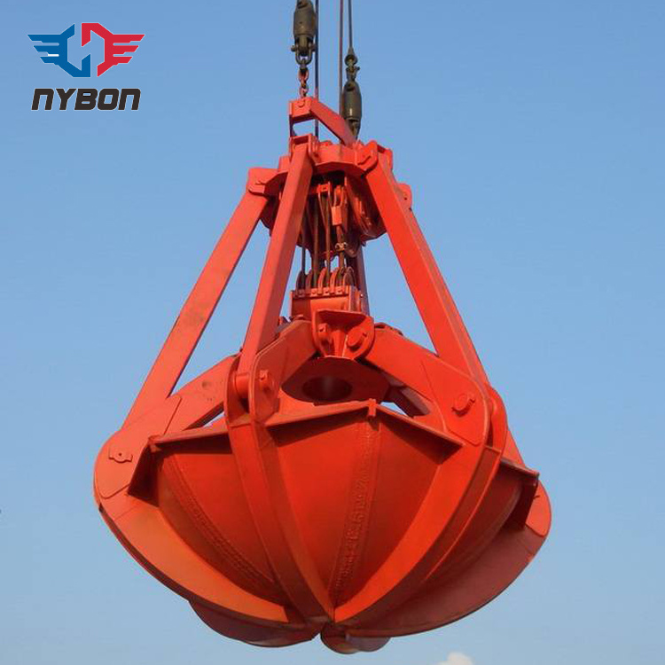 Electric Double or Four Rope Orange Peel Grab Bucket Price for Lifting Scrap Material