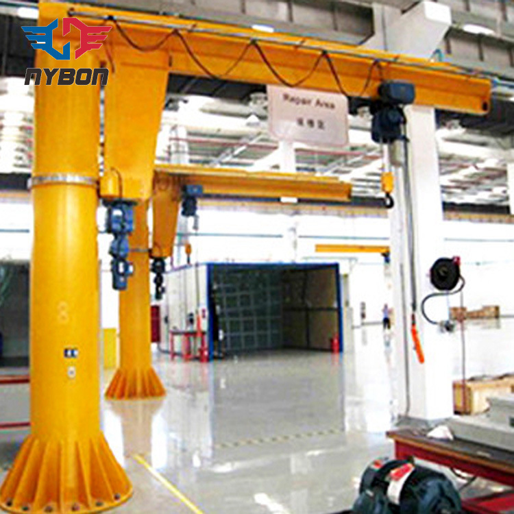 Fixed Pillar Column Jib Crane with Electromagnet with Hoist for Sale