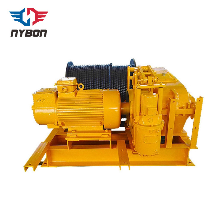 Jm Model 10 Ton Low Speed Wire Rope Electric Winch with High Efficiency