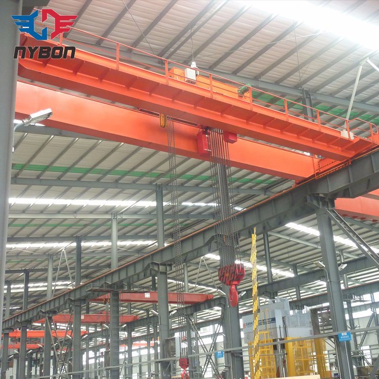 Large Steel Works Equipment Double Beam Electric Motor Power Overhead Travelling Crane
