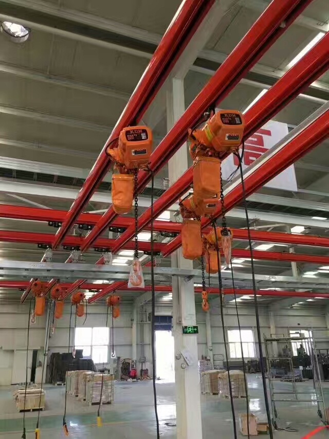 Light Cranes 0.5t 1t 2t with Manual or Electric Chain Hoist