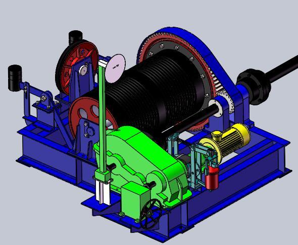 One Lifting Point Electric Sluice Gate Winch 7ton for Hydropower Station