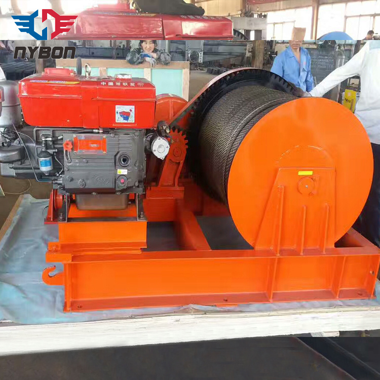 Outdoor Wire Rope Diesel Engine Powered Winch