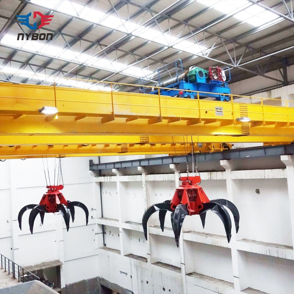 
                Qz Double Girder Grab Emmer overhead Bridge Crane for Metal Schroot fabriek
            