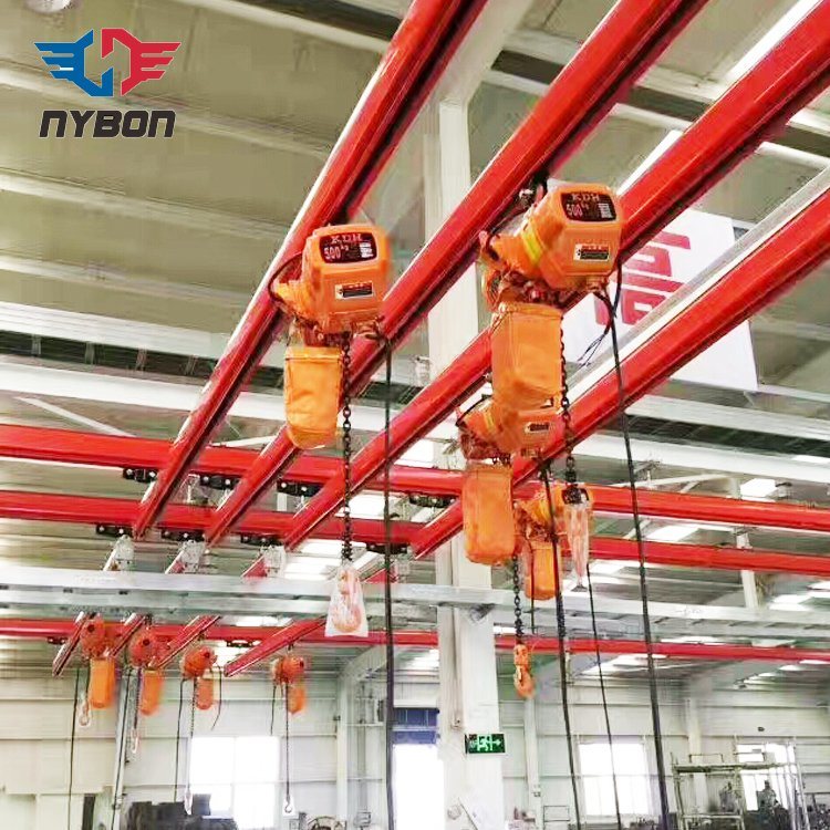 Single Beam Monorail Cranes with Chain Hoist for Sale