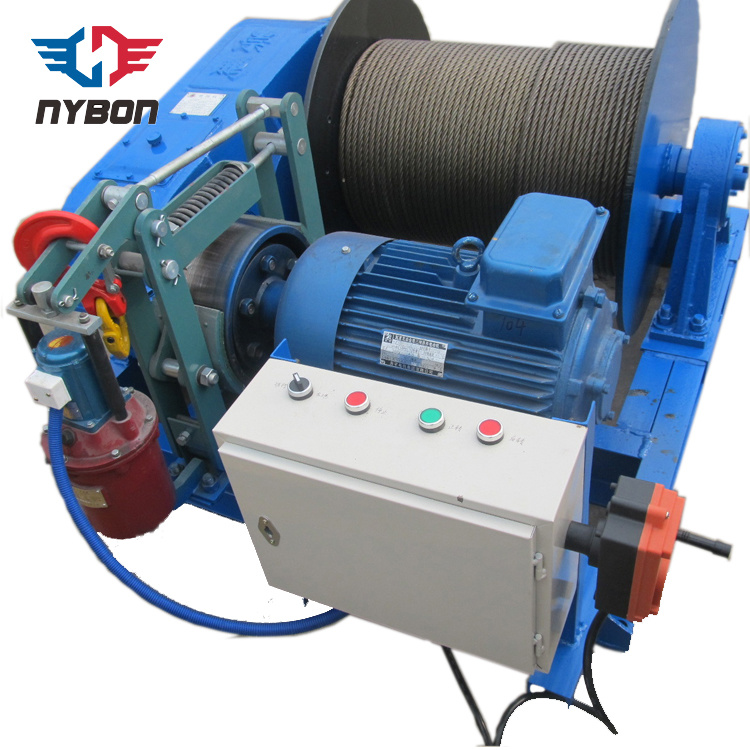 Steel Cable Slow Speed Electric Winches 5 Ton