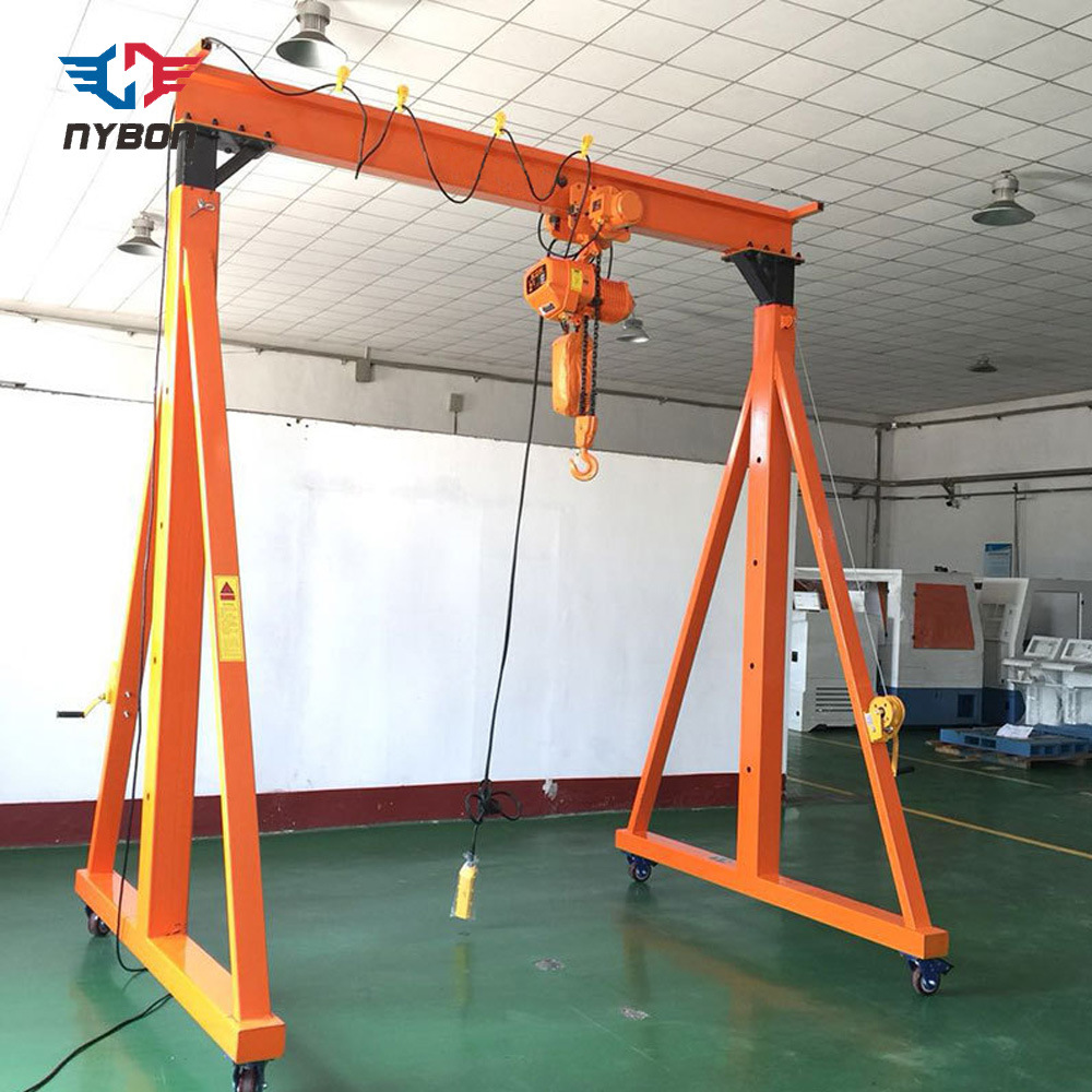 
                Trackless Electric Traveling 4 Wheels Gantry Crane with Hoist
            