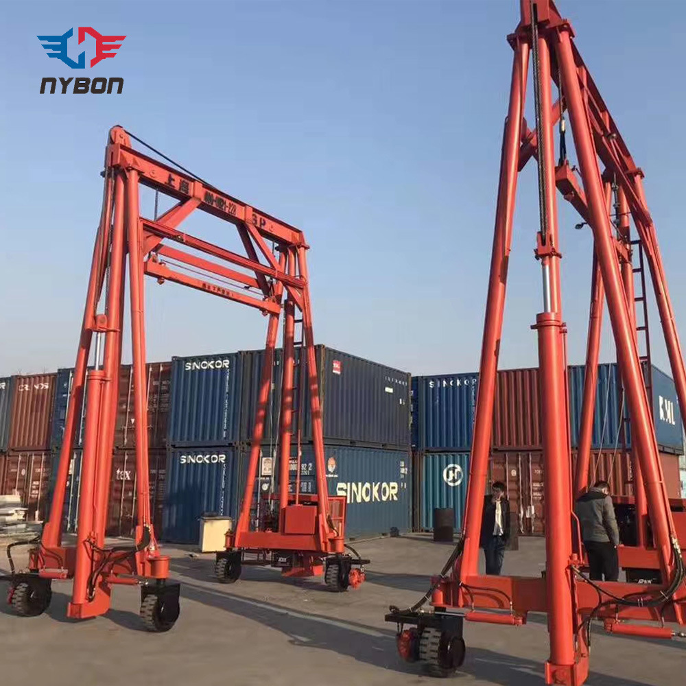 China 
                Magazijn 20 voet 40 voet draagbare container kraan
             leverancier