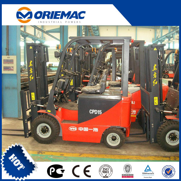 1.5ton China Top Brand Yto Mini Electric Forklift Cpd15