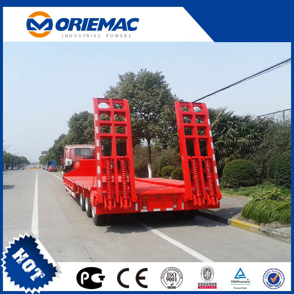 13m 3 Axles Lowbed Semi Trailer 50ton for Construction Machines