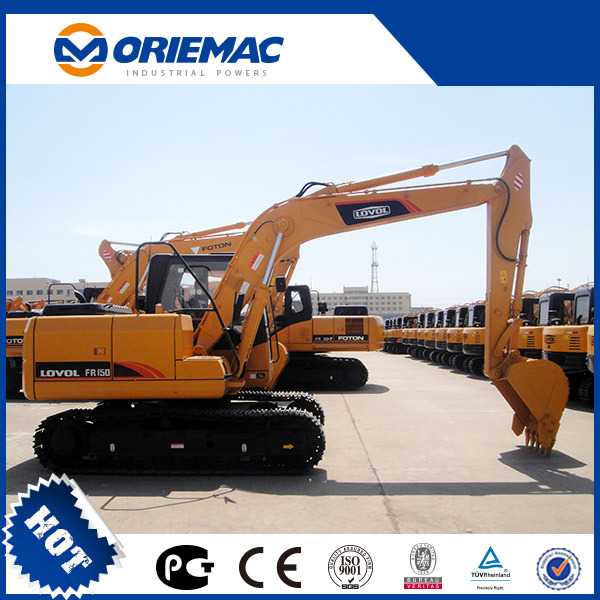 15 Ton Excavator 0.52~0.56 M3 Lovol Crawler Excavator Fr150
