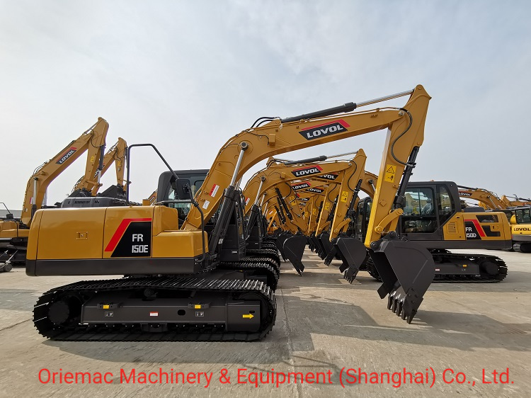 15 Ton Lovol Crawler Excavator Fr150d Hydraulic Excavator with Isuzu Engine