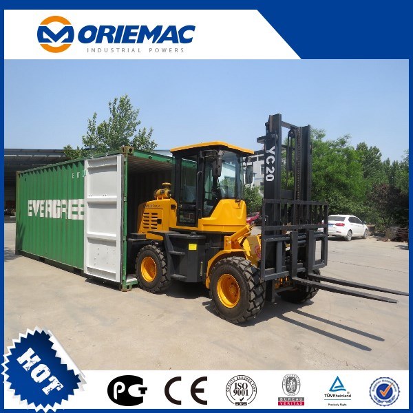 2 Ton Chinese Good Brand Yc20 4WD Rough Terrain Forklift