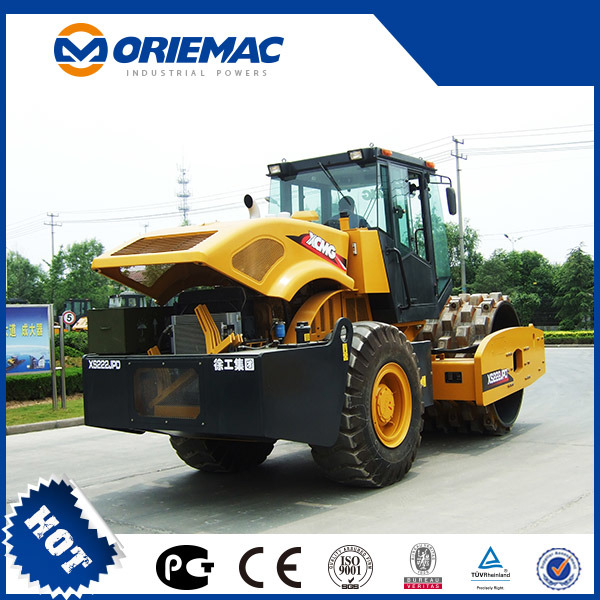 22 Ton Xs222 Vibratory Single Drum Roller Compactor with Sheep Foot Roller