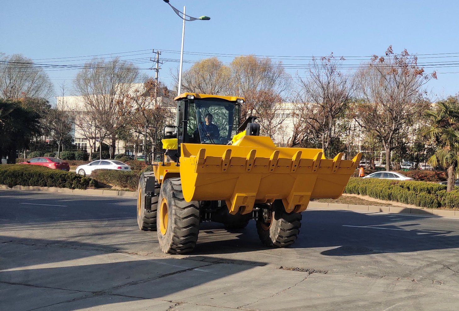 China 
                5.5 ton ZL50GN cargadora de ruedas con 3 cuchara de CBM
             proveedor