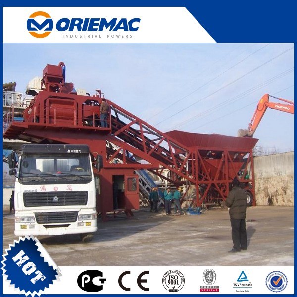 60m3/H Mobile Concrete Mixer Batching Plant with 3.8m Discharge