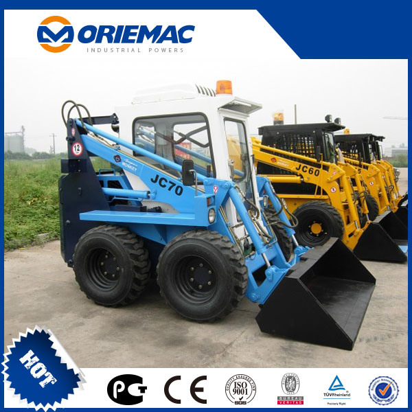 70HP Wheeled Skid Steer Loader with 0.5cbm Bucket Jc70