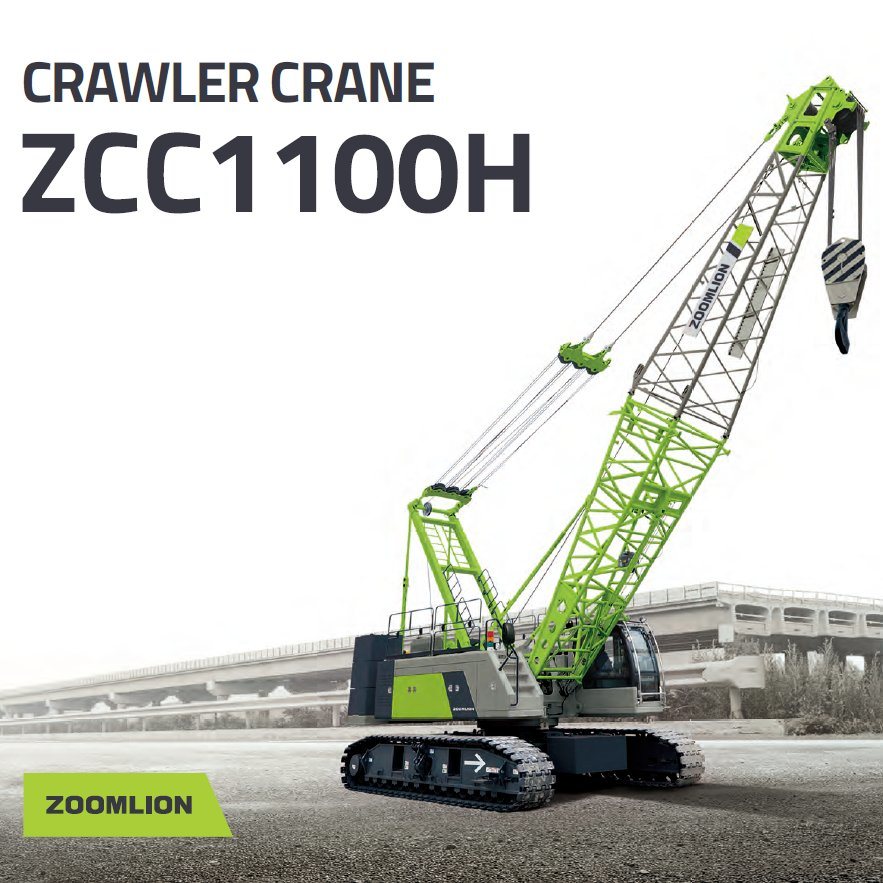 Bridge Building Zoomlion Brand 100t Zcc1100h Crawler Crane