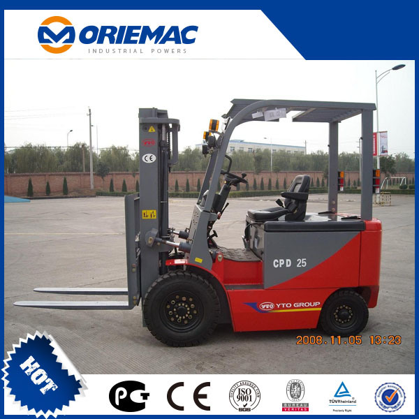 CE Ceritified Yto 2.5 Ton Electric Forklift Cpd25