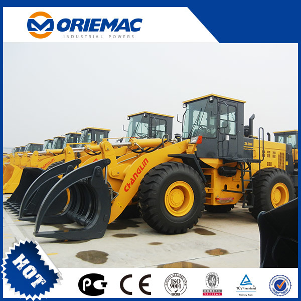 Changlin Zl50h 5 Ton Pilot Control Wheel Loader with Grapple