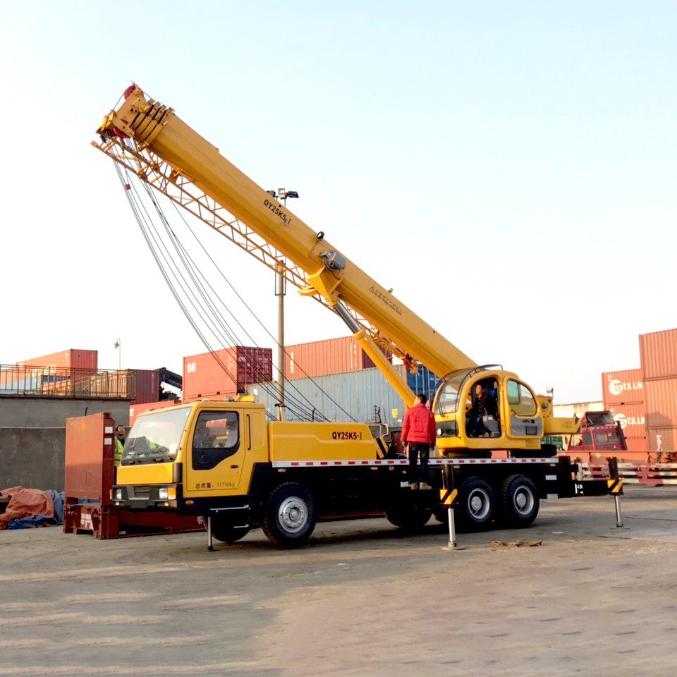 China 25t Mobile Crane with 5-Booms Qy25K5d 25ton 50ton 70ton Mobile Cranes for Sale