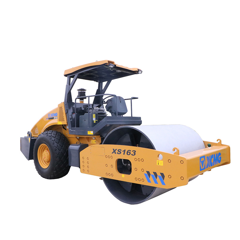 China 
                China Hot 16ton Single Drum Compactor Xs163j Rubber Buffer Road Roller for Sale
             supplier