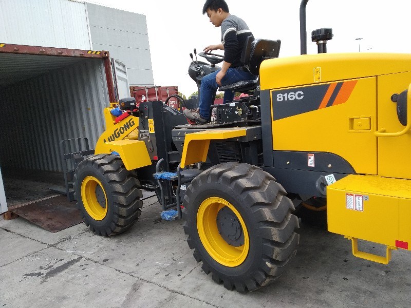 
                China Liugong 1-ton Clg816c Mini-wiellader met 0,8 m3 bak
            