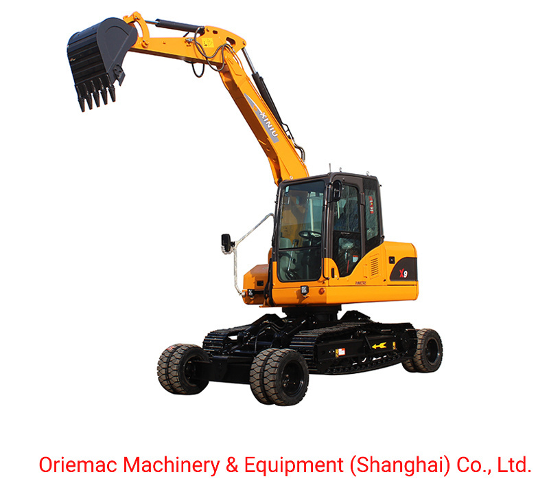 China Xiniu 9ton Small Wheel and Crawler Excavator X9 with Parts Sales